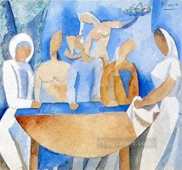 パブロ・ピカソ Painting - ビストロチュードのカーニバル 1908 年キュビズム パブロ・ピカソ